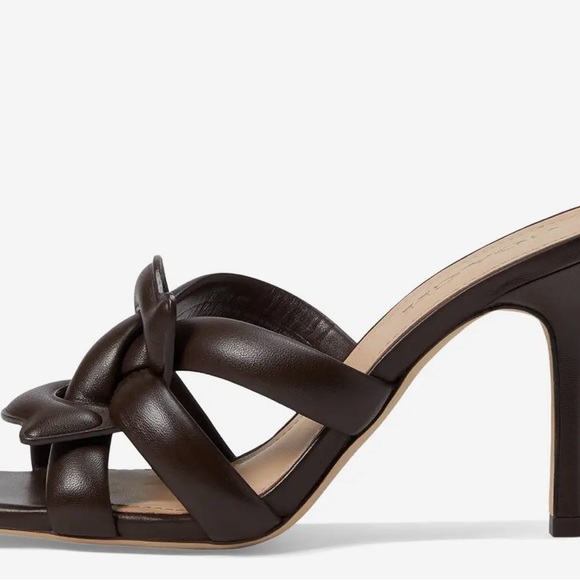 COACH KELLIE LEATHER SANDALS BRAIDED STRAPS-WOMEN- MAPLE - 9.5 - Picture 3 of 12